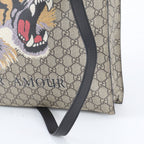 Gucci GG Supreme Tiger Print Leather 2-Way Tote Crossbody Shoulder — view 3