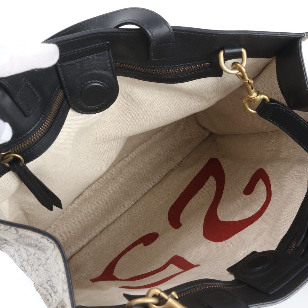 Gucci GG Supreme Tiger Print Leather 2-Way Tote Crossbody Shoulder — view 8