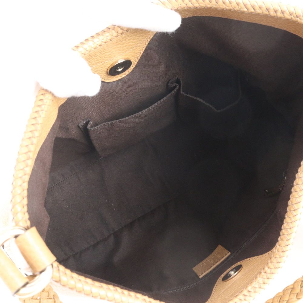 Gucci Marrakech Hobo Leather Shoulder Bag Hand Brown — view 7