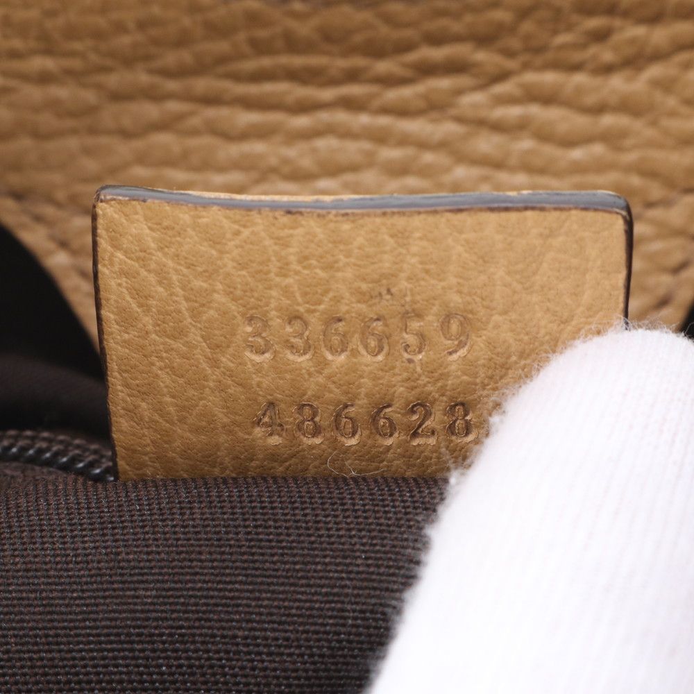 Gucci Marrakech Hobo Leather Shoulder Bag Hand Brown — view 9