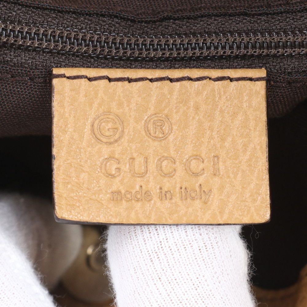 Gucci Marrakech Hobo Leather Shoulder Bag Hand Brown — view 8