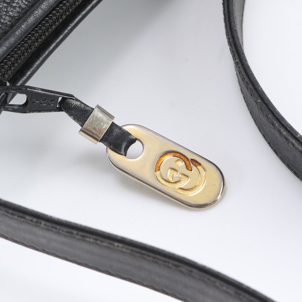 Gucci Vintage 001 256 Leather Shoulder Bag Black — view 8