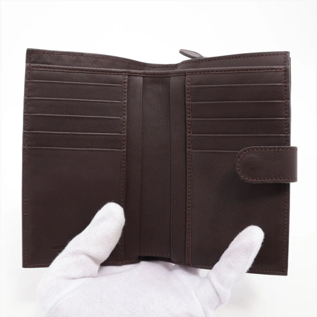 Bottega Veneta Intrecciato Leather Bifold Wallet Brown — view 3
