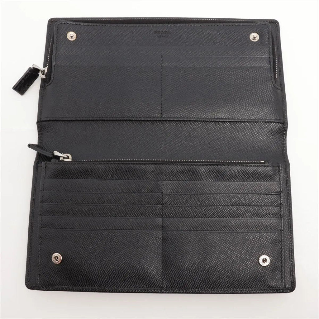 Prada Saffiano Leather Wallet Bifold Black — view 3
