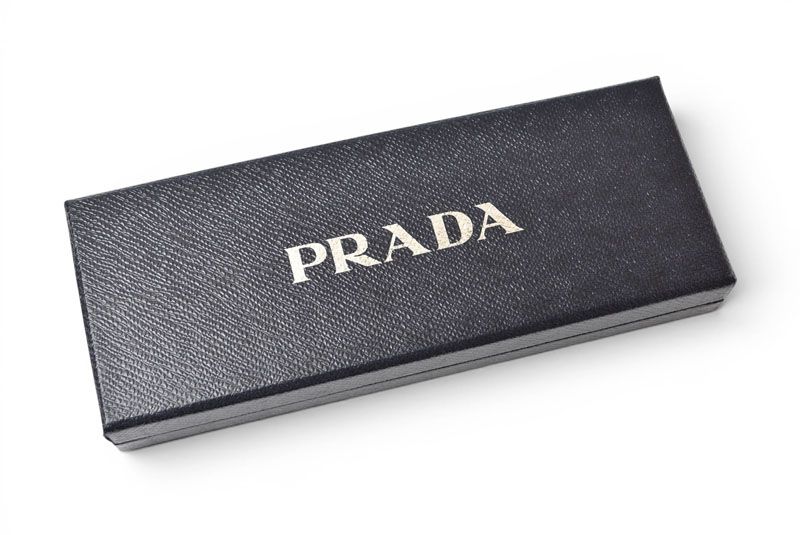 Prada Key Ring Key Holder Saffiano Lock Ivory Bag Charm — view 7