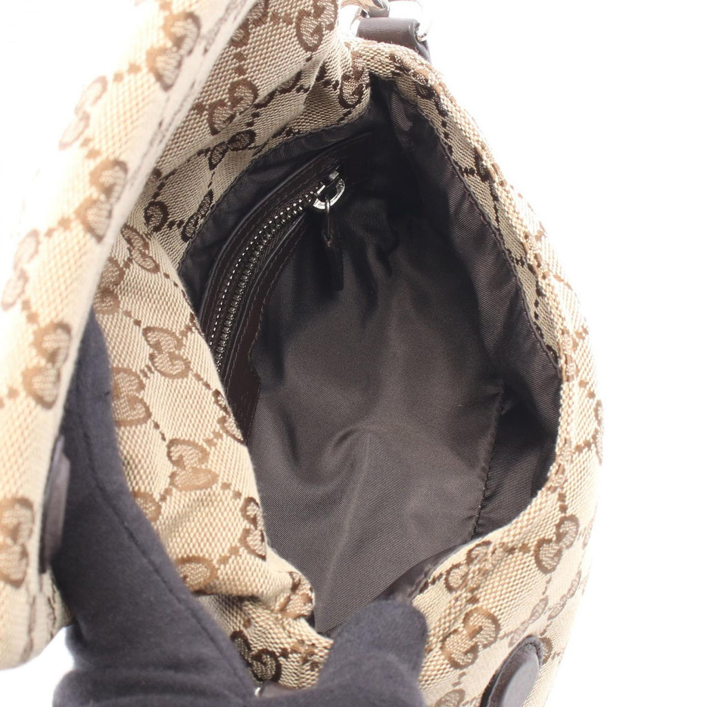 Gucci Handbag GG Canvas Sherry Line 2-Way Beige Dark Brown — view 3