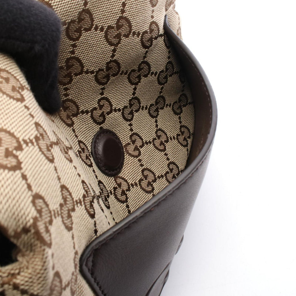 Gucci Handbag GG Canvas Sherry Line 2-Way Beige Dark Brown — view 5