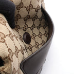Gucci Handbag GG Canvas Sherry Line 2-Way Beige Dark Brown — view 5
