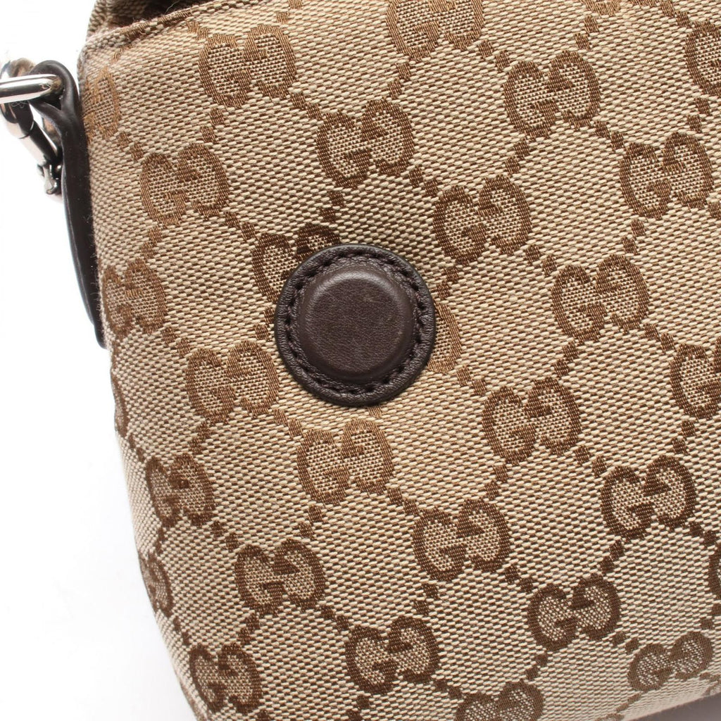Gucci Handbag GG Canvas Sherry Line 2-Way Beige Dark Brown — view 6