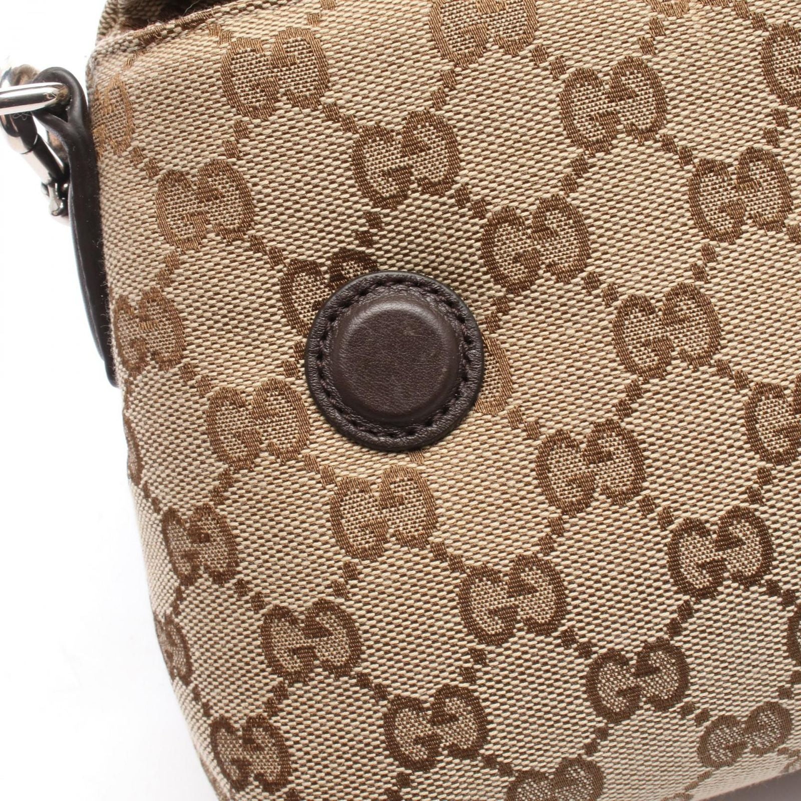 Gucci Handbag GG Canvas Sherry Line 2-Way Beige Dark Brown — view 6