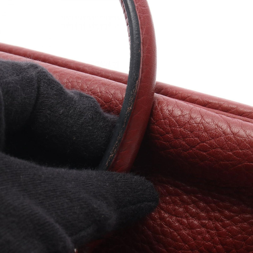 Hermes Handbag Bolide 31 2-Way Ruby Leather — view 9