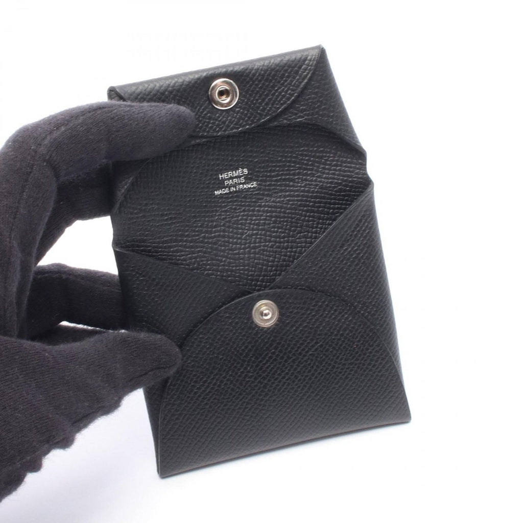 Hermes Coin Case Bastia Black Leather — view 3