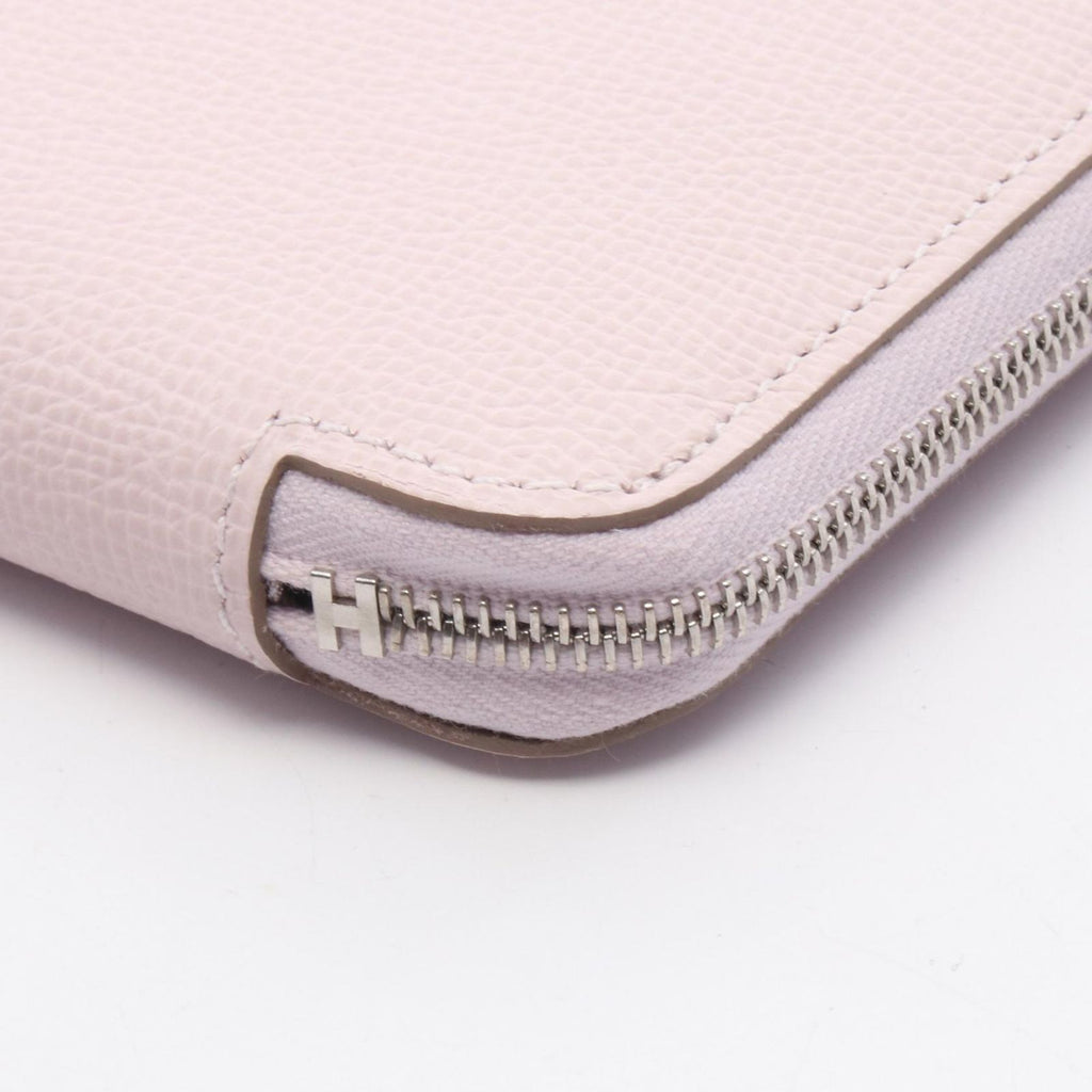 Hermes Round Wallet Azap Compact Silk in Movepel Leather Calf Azappu in — view 7