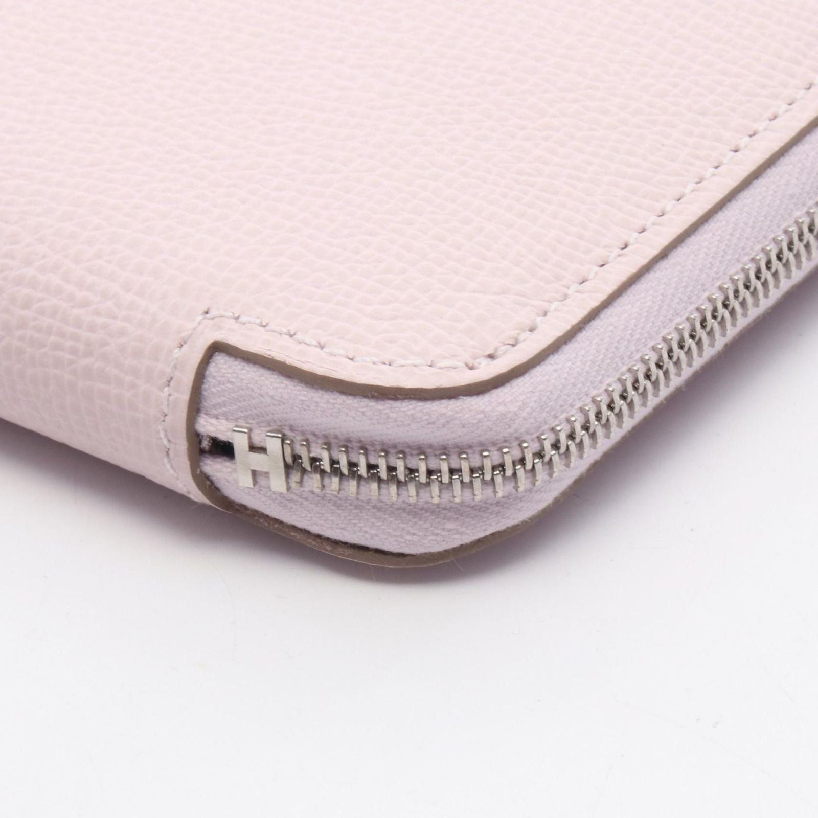 Hermes Round Wallet Azap Compact Silk in Movepel Leather Calf Azappu in — view 7