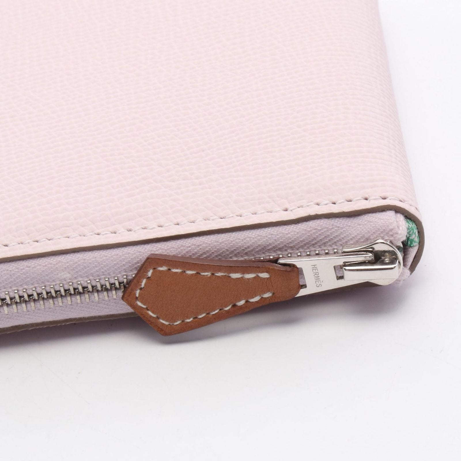 Hermes Round Wallet Azap Compact Silk in Movepel Leather Calf Azappu in — view 6