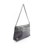 Chanel Handbag Embossed Logo Black Lambskin Chain — view 2