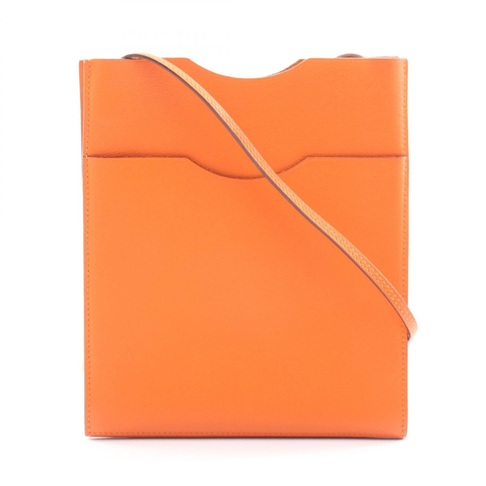 Hermes Shoulder Bag Onimetou 2 Orange Leather