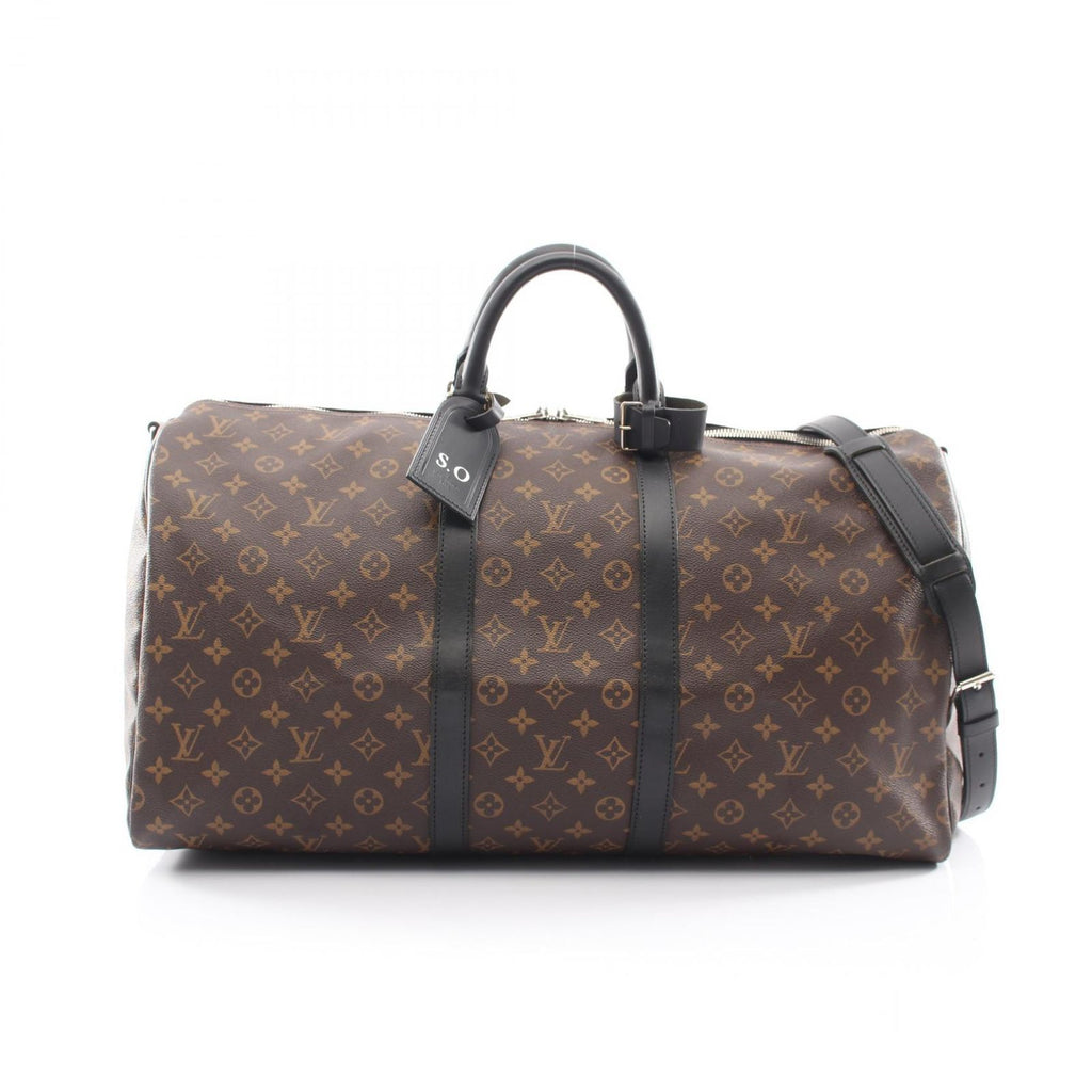 Louis Vuitton Boston Bag Keepall Bandouliere 55 2-Way Canvas Leather
