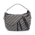 Dior Shoulder Bag Saddle Oblique 2-Way Navy Canvas Leather