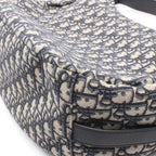 Dior Shoulder Bag Saddle Oblique 2-Way Navy Canvas Leather — view 6