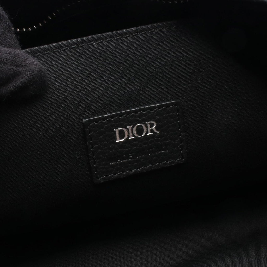 Dior Shoulder Bag Saddle Oblique 2-Way Navy Canvas Leather — view 4