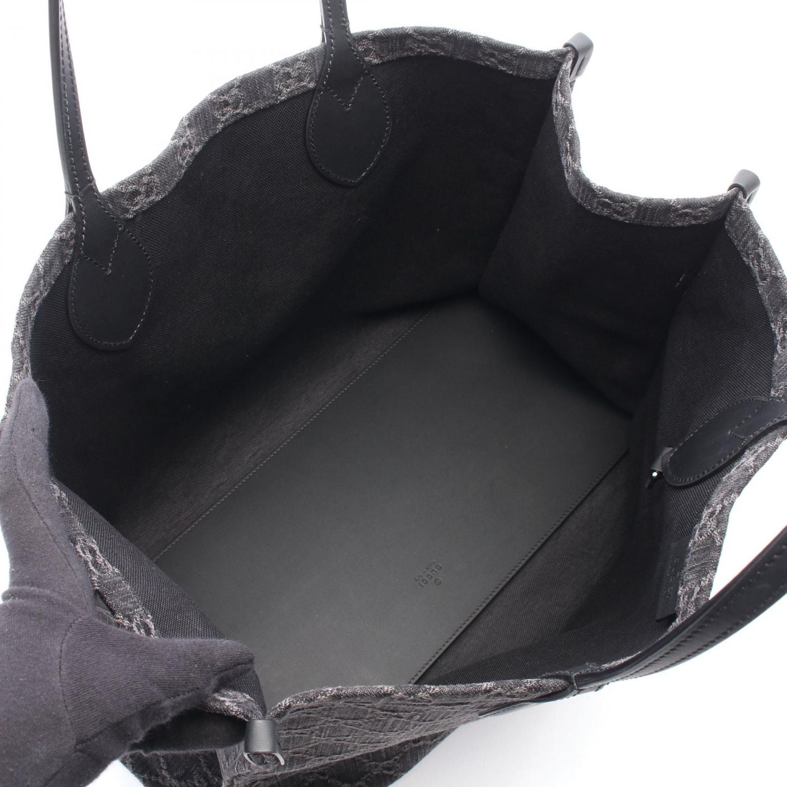 Gucci Tote Ophidia Large GG Denim Black — view 3