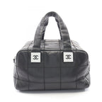 Chanel Handbag Choco Bar Black Caviar Leather