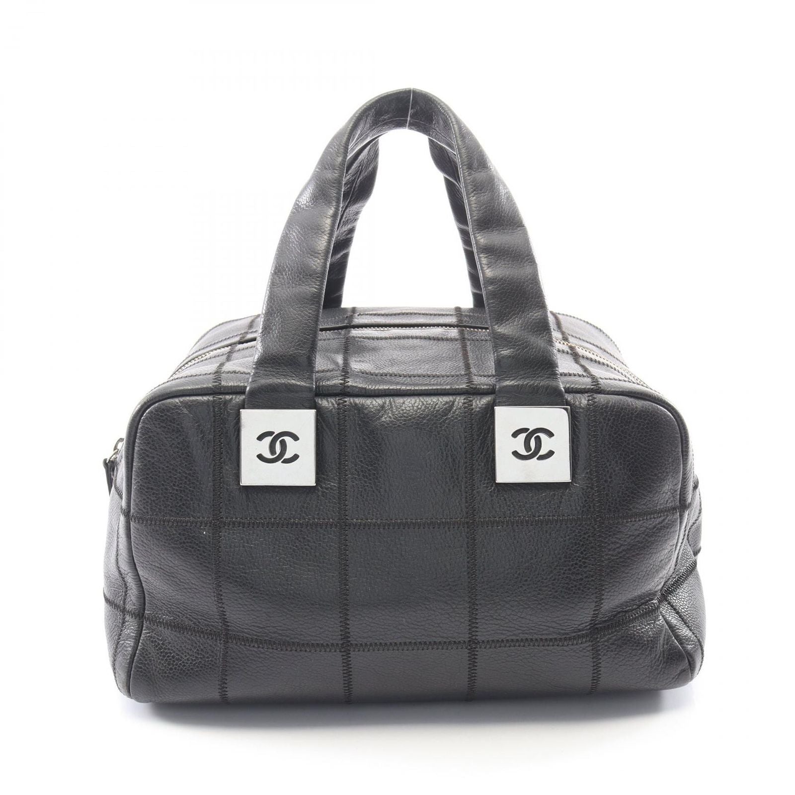 Chanel Handbag Choco Bar Black Caviar Leather