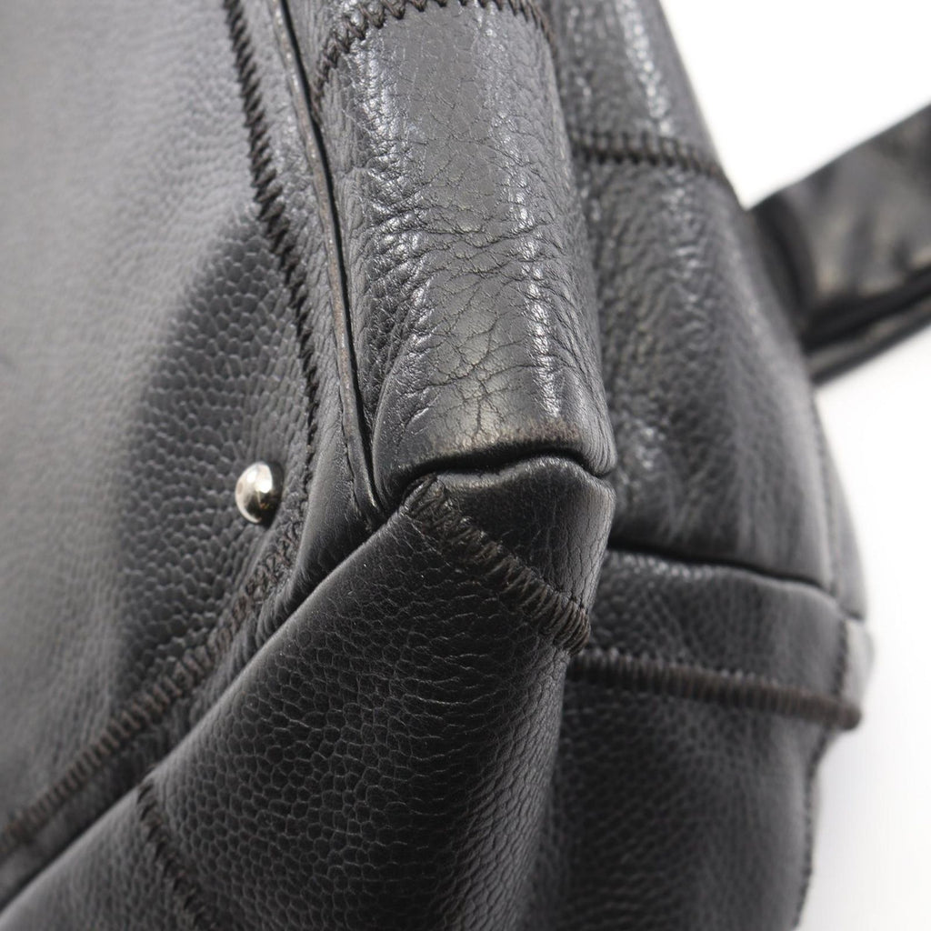 Chanel Handbag Choco Bar Black Caviar Leather — view 9