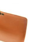 Celine Shoulder Bag Claude Triomphe White Brown Canvas Leather — view 5