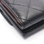 Chanel Trifold Wallet Classic Small Flap Quilted Black Caviar Leather — view 9