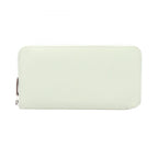 Hermes Round Wallet Azap Long Silk in Vert Fizz Leather Calf in