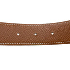 Hermes Belt Constance Leather Logo Black Gold Brown — view 6