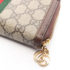 Gucci Round Wallet Ophidia GG Supreme Sherry Line Beige Brown Leather — view 5