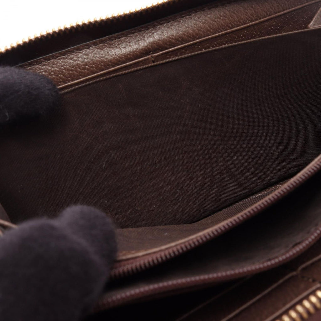Gucci Round Wallet Ophidia GG Supreme Sherry Line Beige Brown Leather — view 8