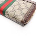 Gucci Round Wallet Ophidia GG Supreme Sherry Line Beige Brown Leather — view 6