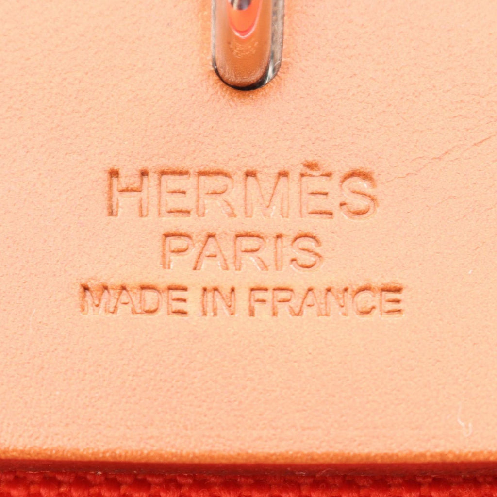 Hermes Handbag Herbag Zip PM 2-Way Capucines Fauve Canvas Leather Zip PM — view 4