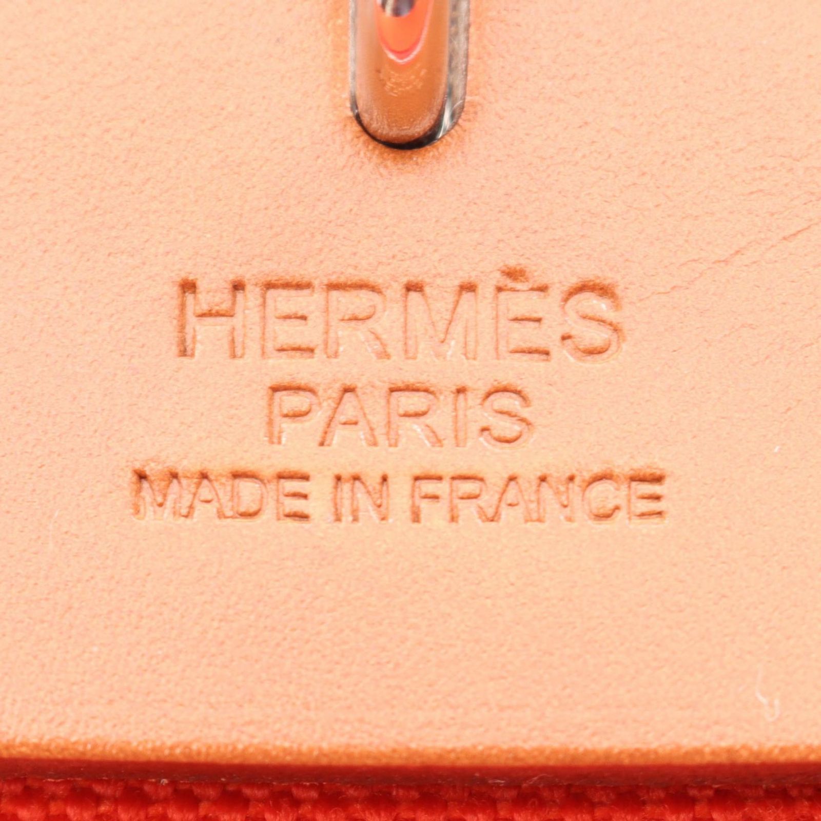 Hermes Handbag Herbag Zip PM 2-Way Capucines Fauve Canvas Leather Zip PM — view 4