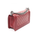Chanel Shoulder Bag Boy Bordeaux Lambskin Boy Chain — view 2