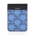 Celine Card Case Magnet Holder Triomphe Leather