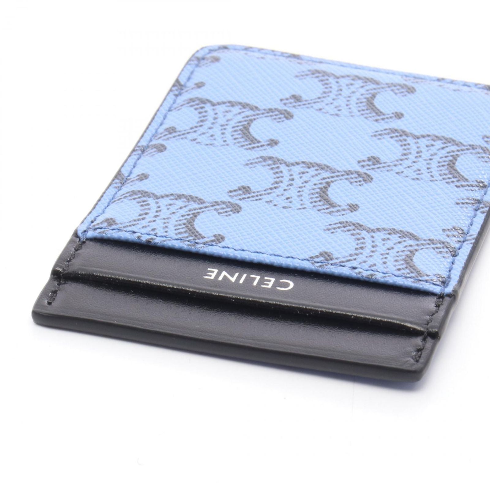 Celine Card Case Magnet Holder Triomphe Leather — view 3