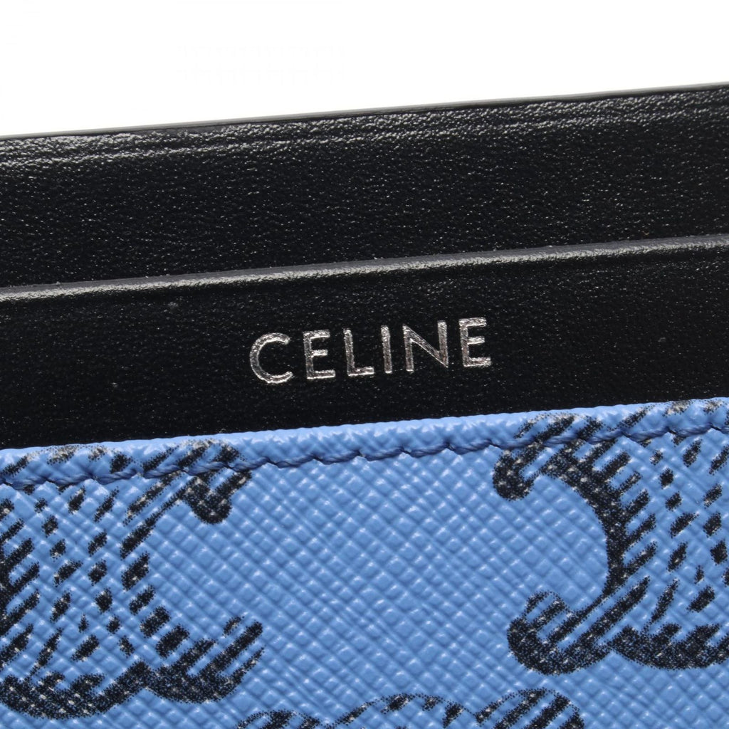 Celine Card Case Magnet Holder Triomphe Leather — view 4