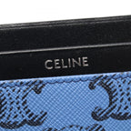 Celine Card Case Magnet Holder Triomphe Leather — view 4