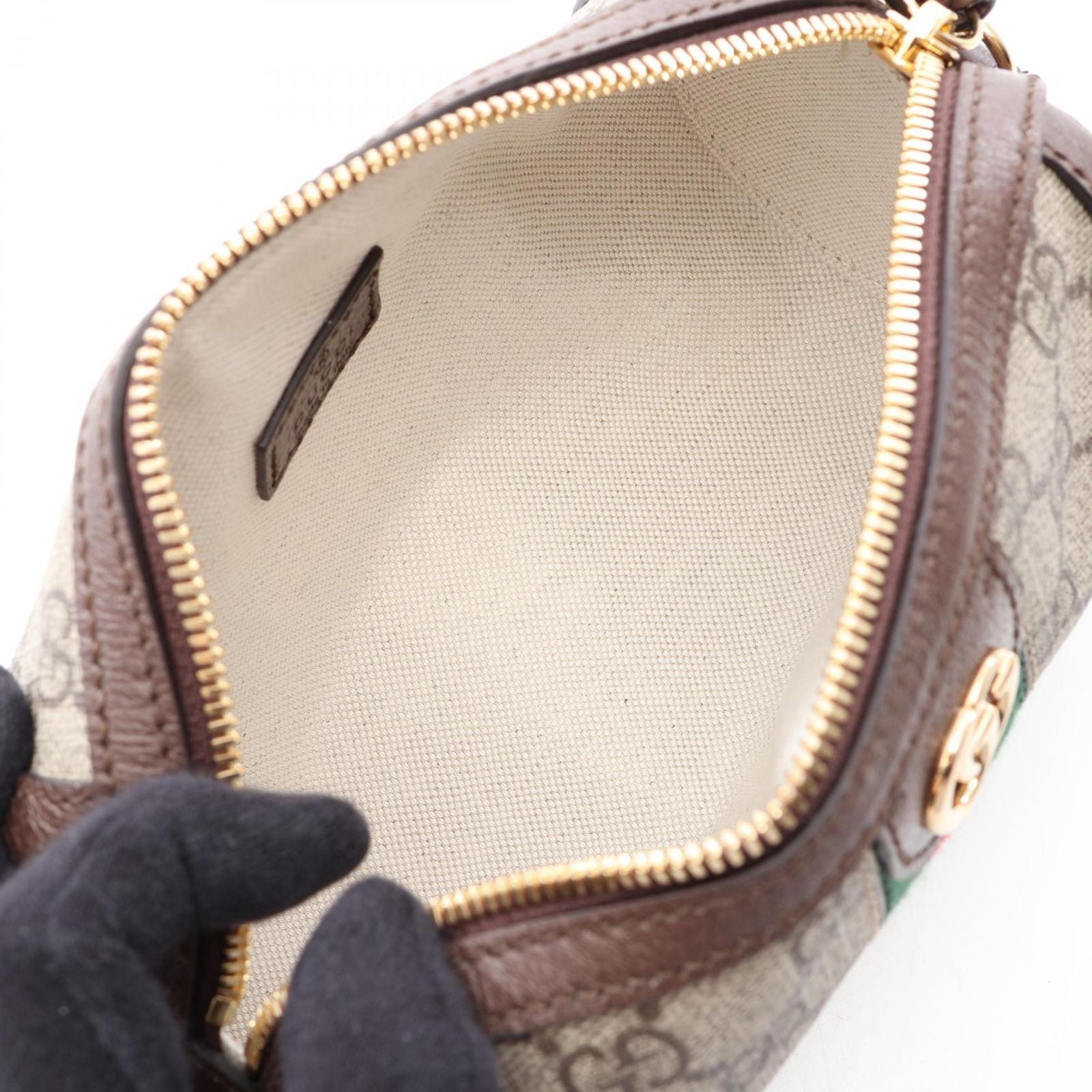 Gucci Shoulder Bag Ophidia GG Supreme Canvas Leather — view 3