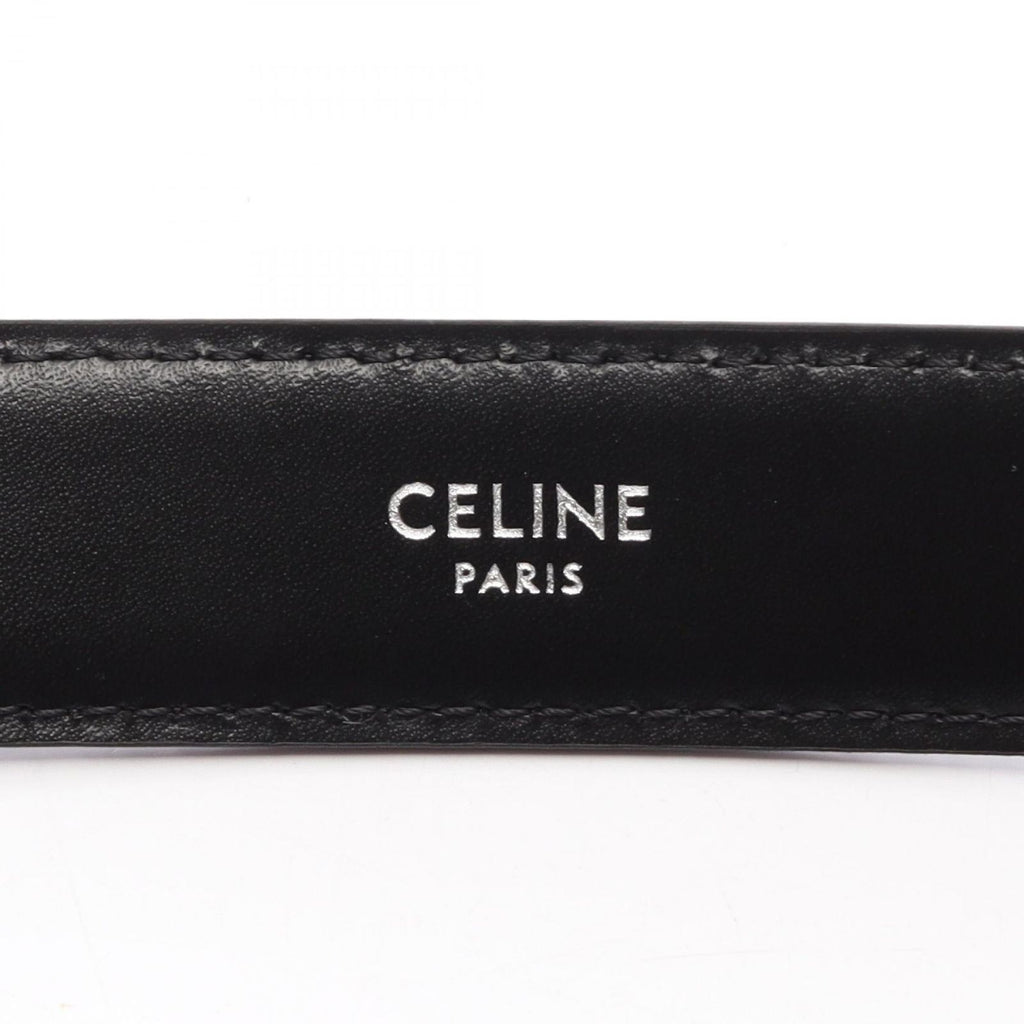 Celine Belt Triomphe 25 Silver Leather — view 4