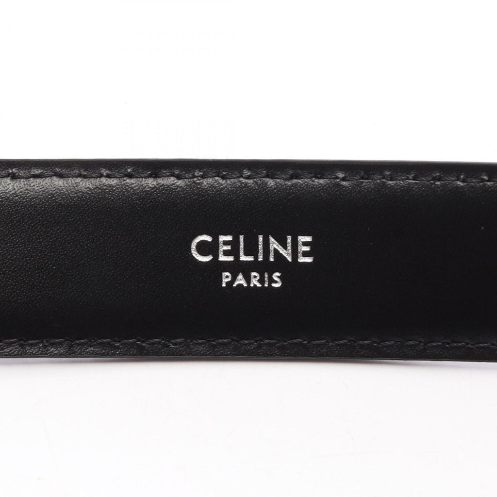 Celine Belt Triomphe 25 Silver Leather — view 4