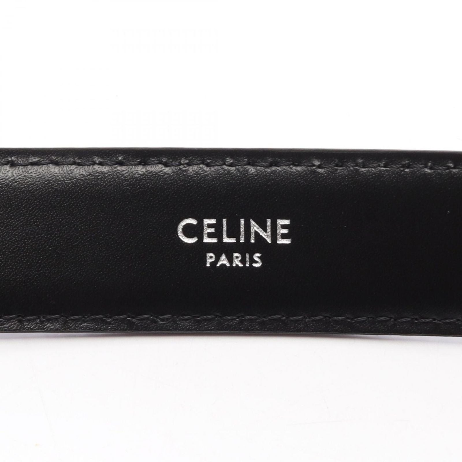 Celine Belt Triomphe 25 Silver Leather — view 4