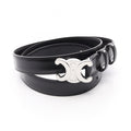 Celine Belt Triomphe 25 Silver Leather