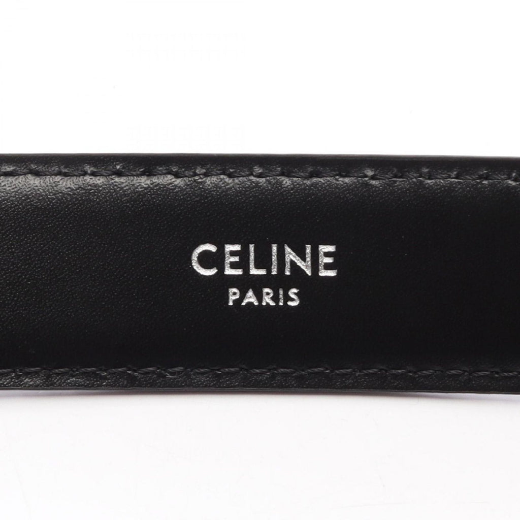 Celine Belt Triomphe 25 Silver Leather — view 4