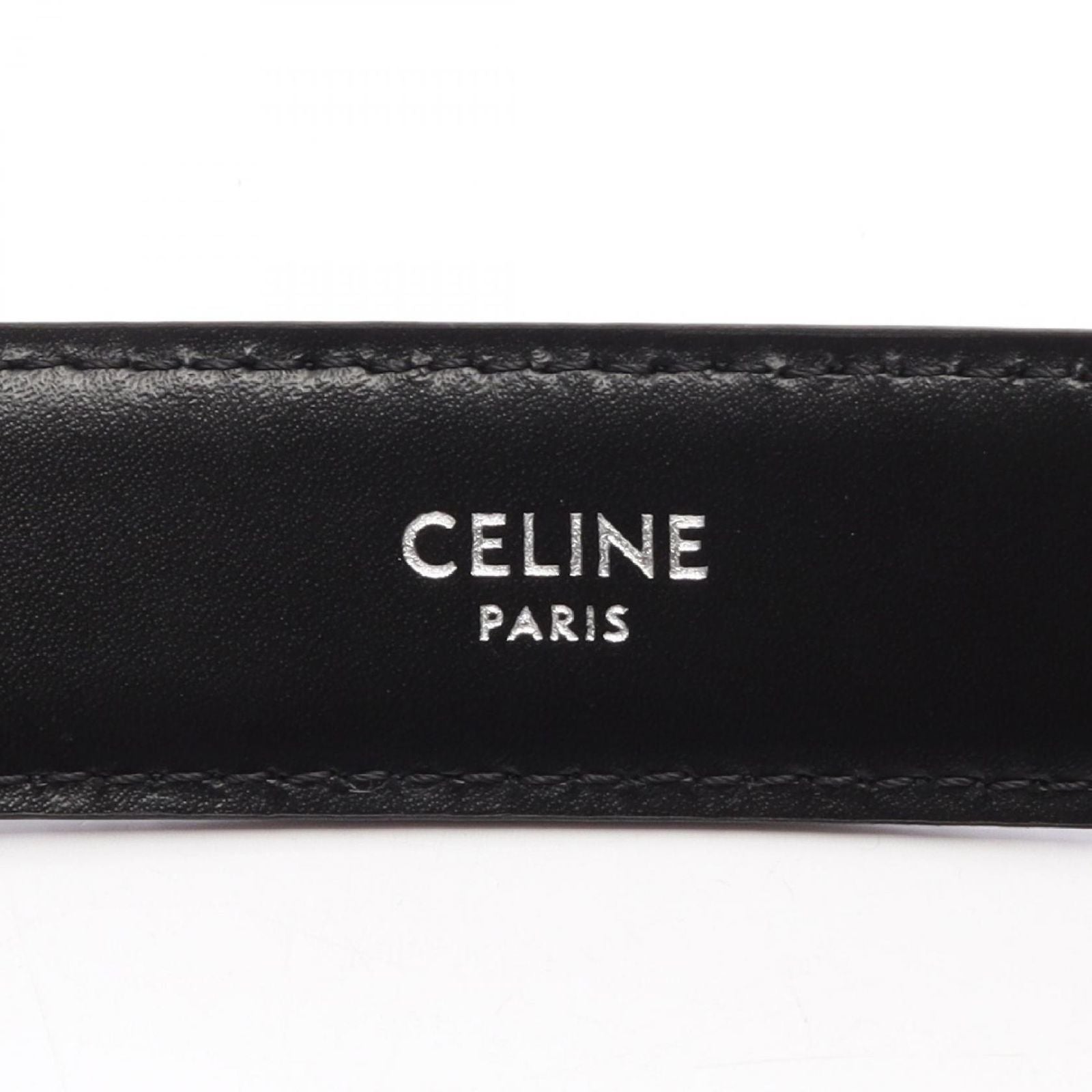 Celine Belt Triomphe 25 Silver Leather — view 4